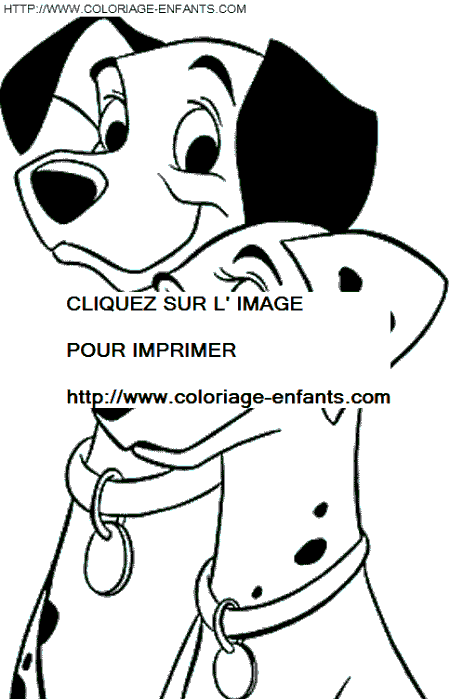 101 Dalmatians coloring - 101 Dalmatians coloring pages to color - one