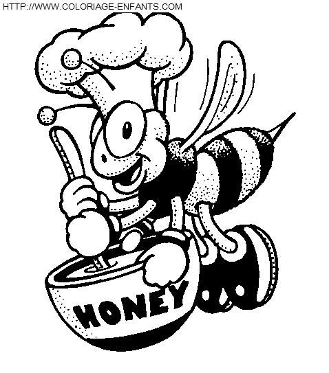 Bees coloring
