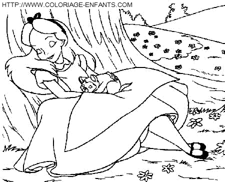 Alice In Wonderland coloring