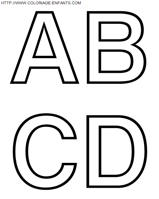 Alphabet Simple Coloring To Print