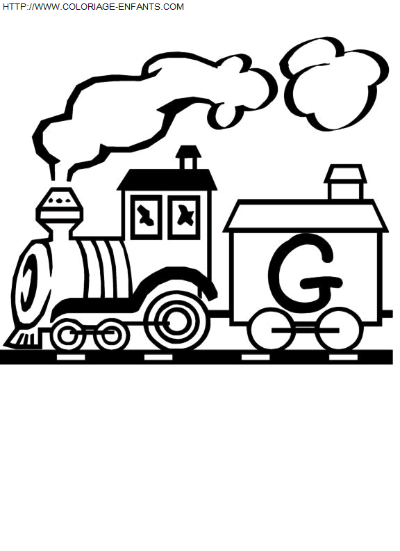 Alphabet Train coloring