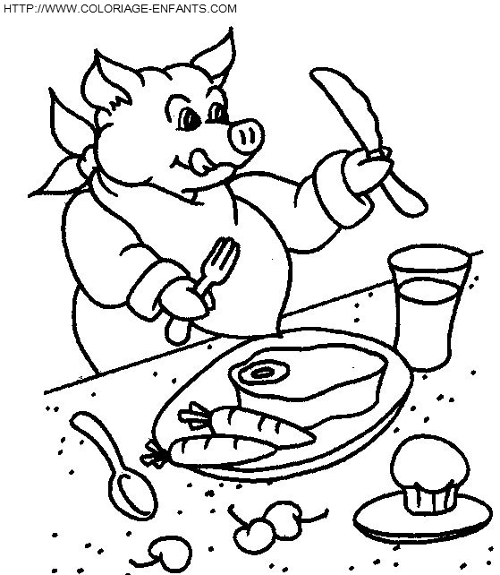 Pigs coloring