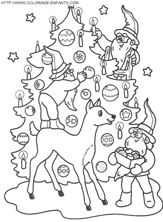 Christmas Elves coloring
