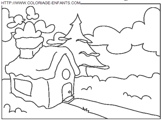 Christmas Scenery coloring