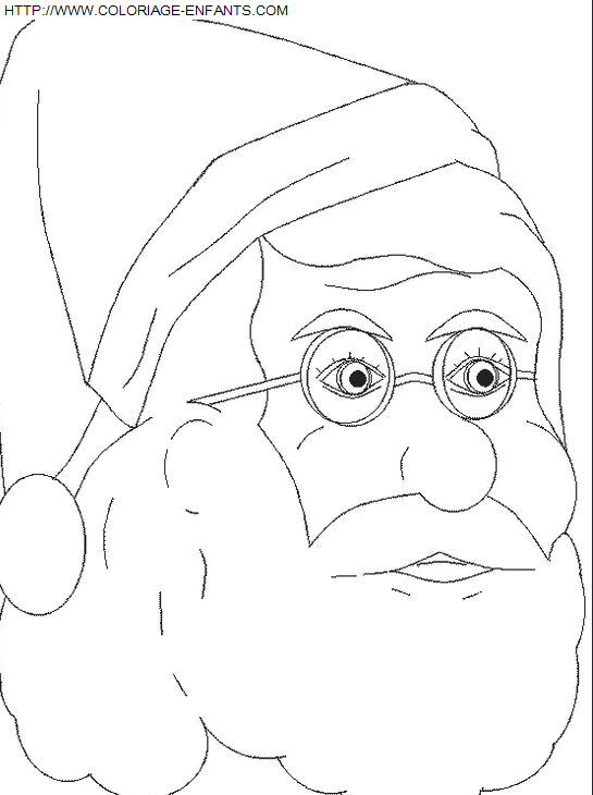 Christmas Santa Claus Portrait coloring