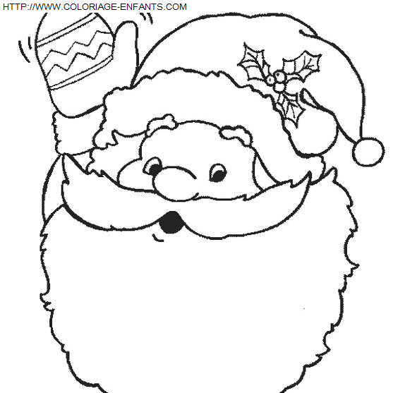 Christmas Santa Claus Portrait coloring
