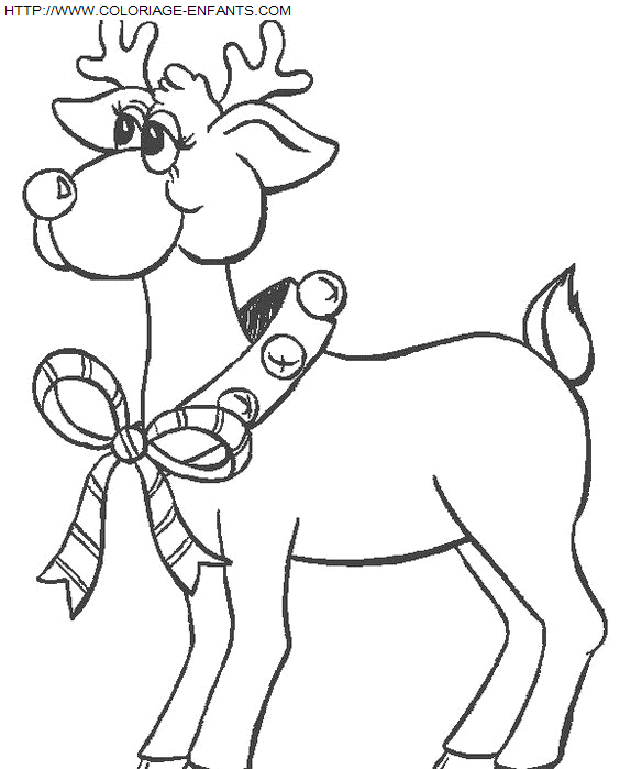 Christmas Santa Claus Reindeer coloring
