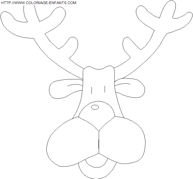 Christmas Santa Claus Reindeer coloring