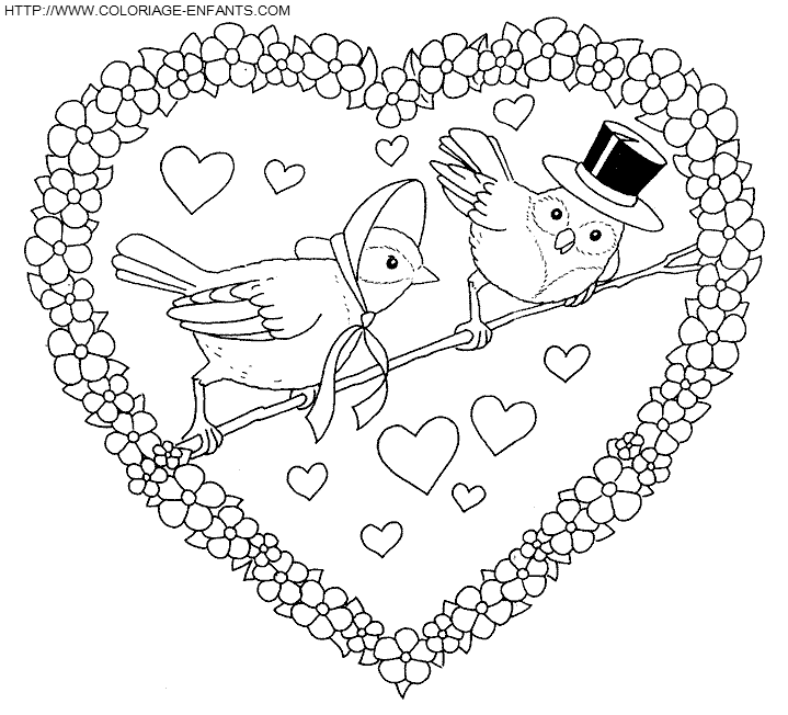 Saint Valentine In Love coloring