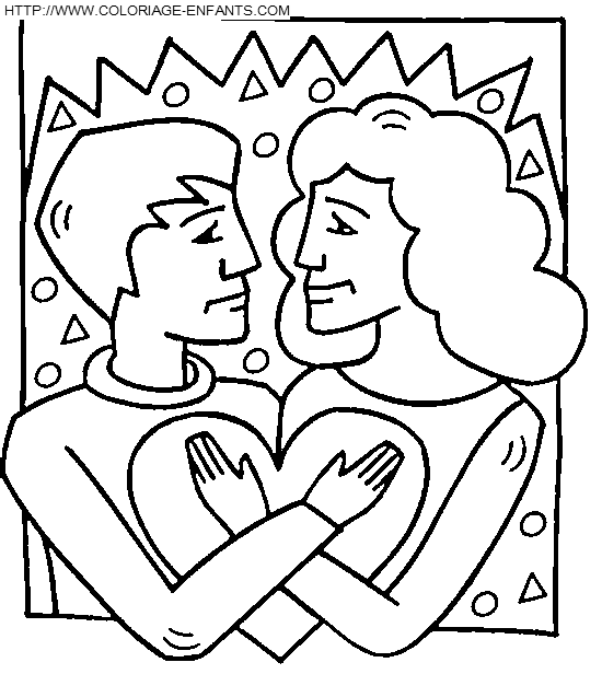 Saint Valentine In Love coloring