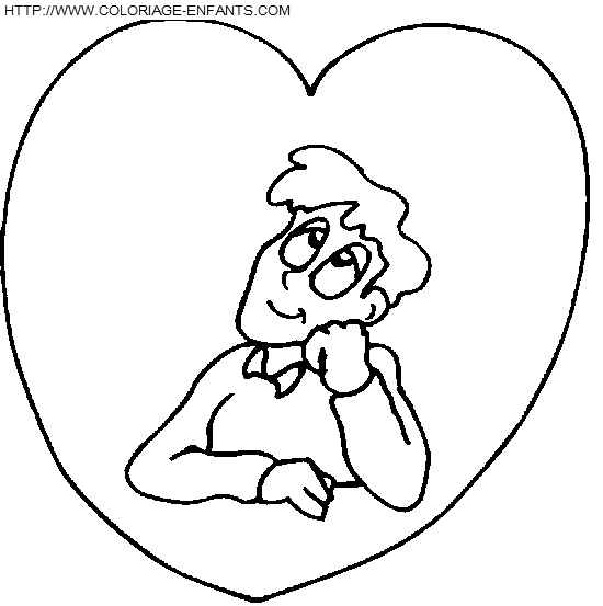 Saint Valentine Hearts coloring