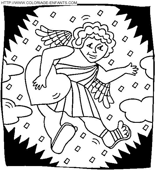 Saint Valentine Cupid coloring
