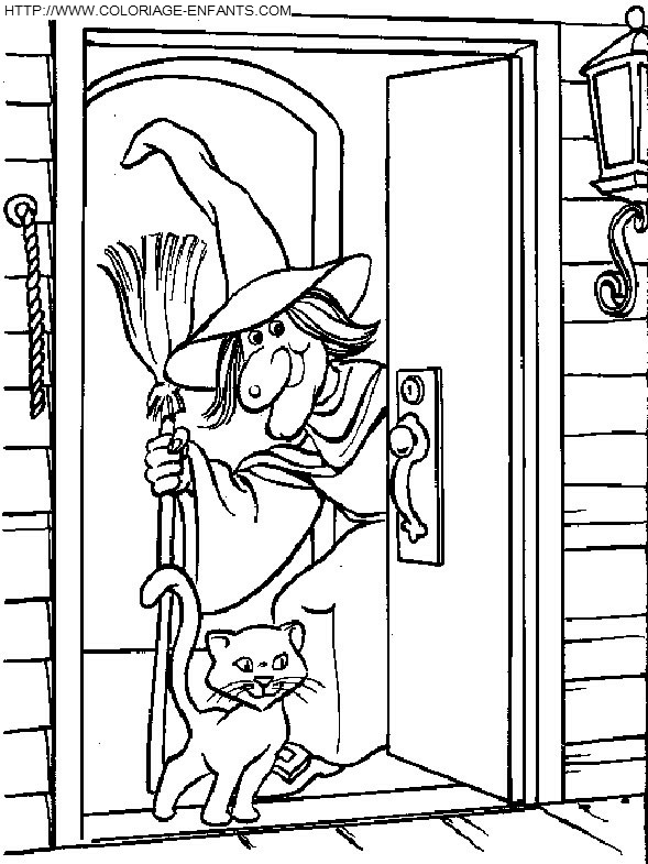 Halloween Witches coloring