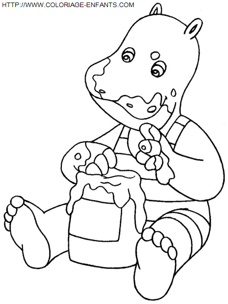Little Hippo coloring