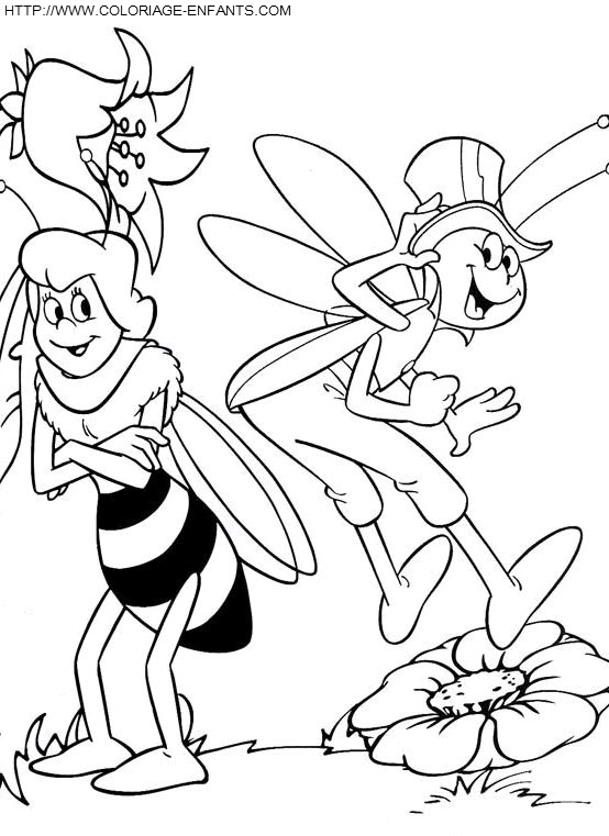 Maya The Bee coloring