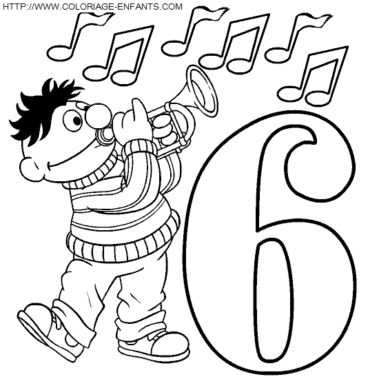 Numbers Sesame Street coloring