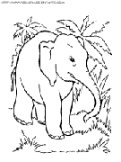 elephants coloring book pages