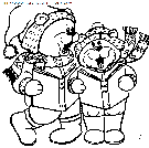 christmas animals coloring