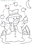 christmas snowman coloring