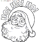christmas santa claus portrait coloring