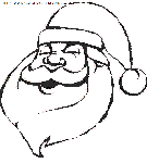 christmas santa claus portrait coloring