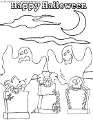 halloween ghosts coloring
