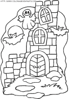 haunted houses coloring