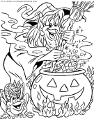 halloween witches coloring
