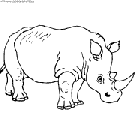 rhinoceros coloring book pages